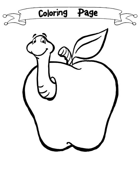 Bug worm coloring page for kids. Worm coloring pages to download and print for free