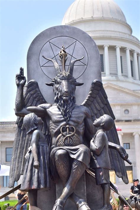 Satanic Temple Unveils A Goat Headed Baphomet Statue In Little Rock