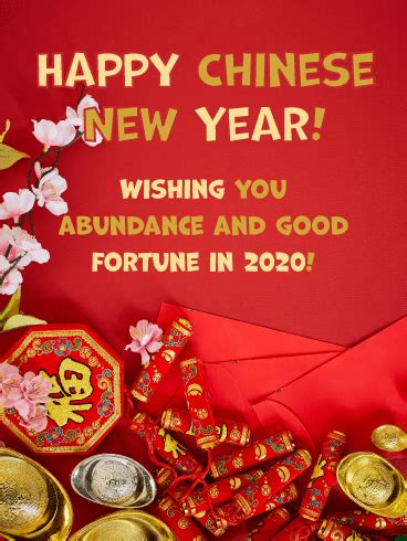 It falls on different dates every year, between january 21st and february 20th in the gregorian calendar. Good Fortune in 2020 - Happy Chinese New Year Card for 2020 | Birthday & Greeting Cards by Davia