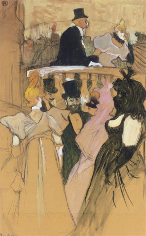 Henri De Toulouse Lautrec 1864 1901 Au Bal De Lopéra 19th