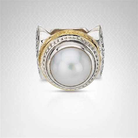 Konstantino Pearl Ring In 18K Gold And Sterling Silver Pearl Ring