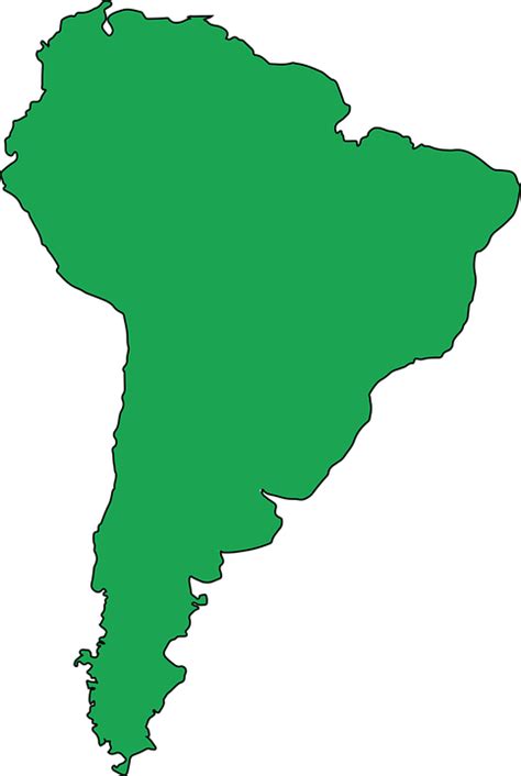 空白的南美洲地图 南美洲 地图 免费矢量图形Pixabay Pixabay