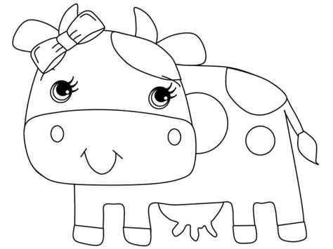 Get This Cow Coloring Pages For Preschoolers Cute Little Baby Cow
