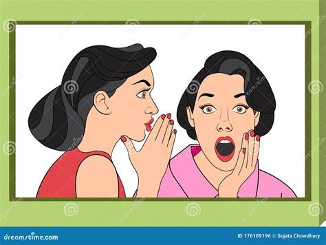 Women Talking To Each Other Vector Illustration Stock Vector