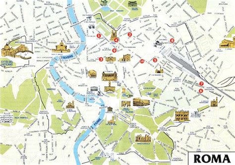 Welcome To Rome Map Tourist Map Rome Tourist