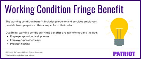 Working Condition Fringe Benefit Definition Examples More