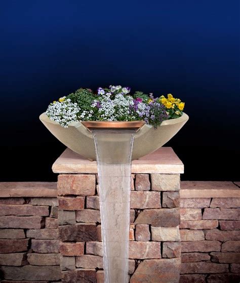 Planter And Water Bowls Pool Planters Pool Water Features Planters