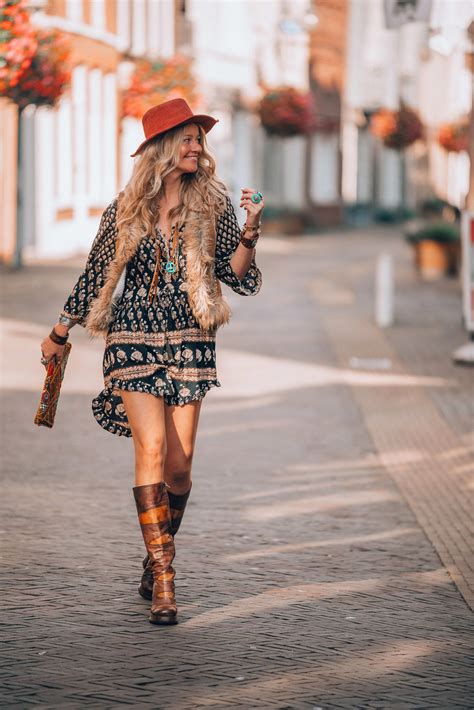 Bohemian Hippie Girl Wearing Vintage Bohofashion With Images