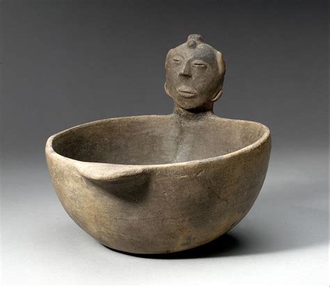 Bowl Head On Rim Mississippian The Met Ceramic Sculpture