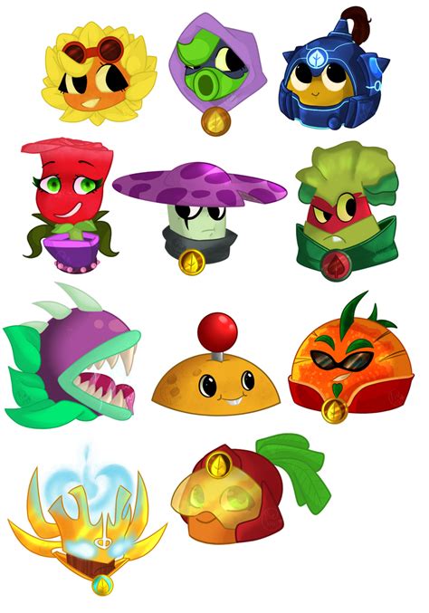 Pvzplant Heroes Headshots By Gamergirl29235 On Deviantart Plants Vs