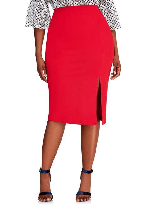 Fashion Stretch Slim Step Skirts Womens Pencil Skirt High Elastic Package Hip Mid Calf Solid