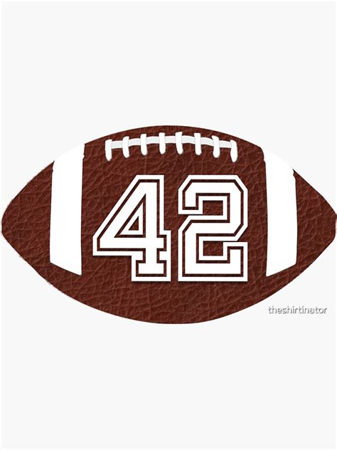 American Football Jersey No 42 Uniform Back Number 42 Sticker For