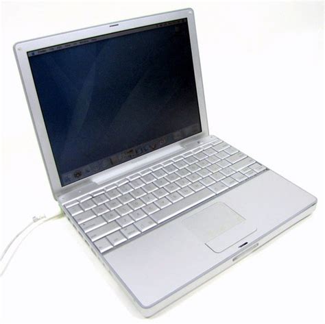 Apple Powerbook G4 12 Silver 1042 Laptop A1104 Mac Os X 15 Ghz 125