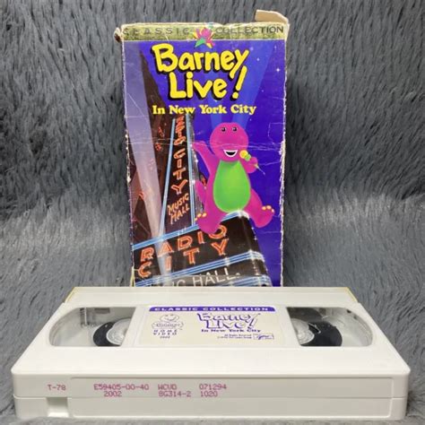 BARNEY LIVE IN New York City VHS Sing Along Songs Classic Collection Movie PicClick