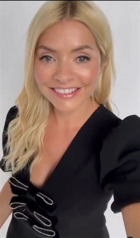 holly willoughby wows in plunging black dress as she gives fans sweet message today