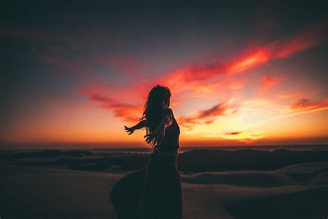 Sunset Girl Images Wallpapers Wallpaper Cave