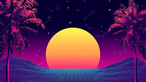 80s Neon Palm Trees Wallpapers Most Popular 80s Neon Palm Trees