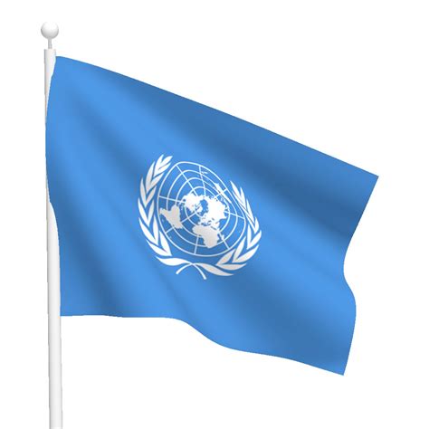 Polyester United Nations Flag Light Duty Flags