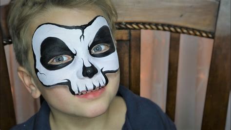 Easy Skull Face Painting Makeup Youtube
