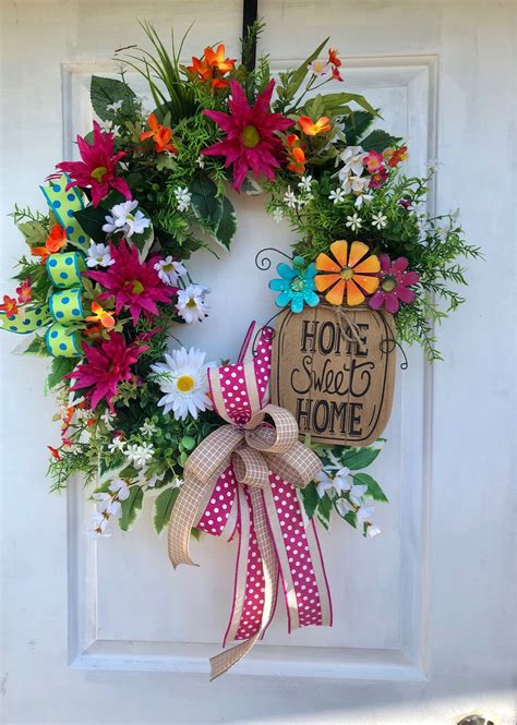 Homemade Wreaths For Front Door Summer Wreaths For Front Door Summer