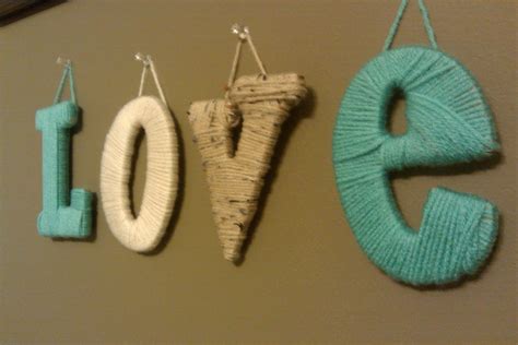 So Cute Yarn Wrapped Letters Crafts Cardboard Crafts