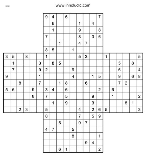 Multi Sudoku With 4 Sudokus 5 Lyana Printable Sudoku