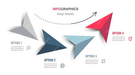 Premium Vector Infographic Design With Arrows And 4 Options Or Steps