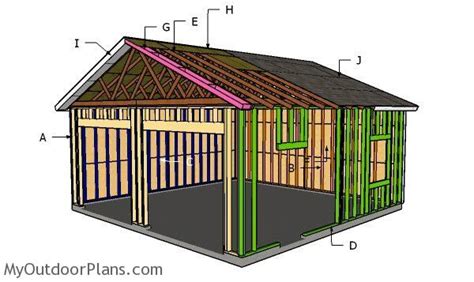 Will building a detached garage increase your home s value coastal steel structures. 24x24 Detached Garage Roof Plans Myoutdoorplans Free