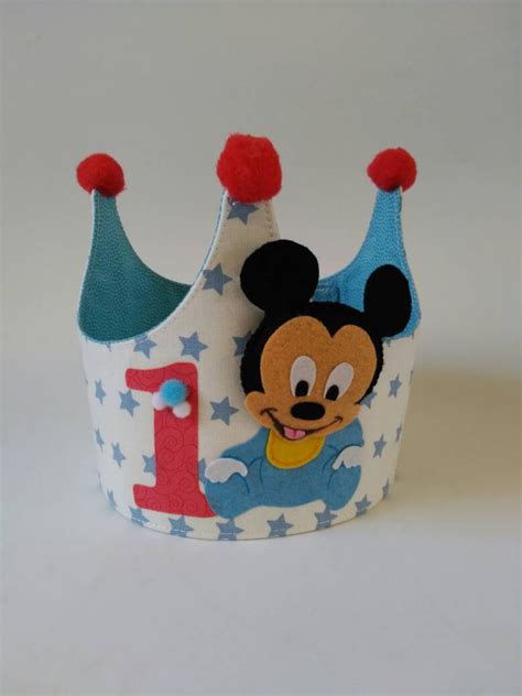 Corona Cumpleaños Mickey Birthday Crown Felicidades Etsy
