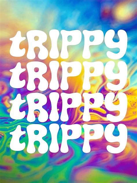 Trippy Word Art With Holographic Background Poster For Sale By