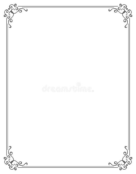 Fancy Page Border Two Stock Vector Illustration Of Design 4243355