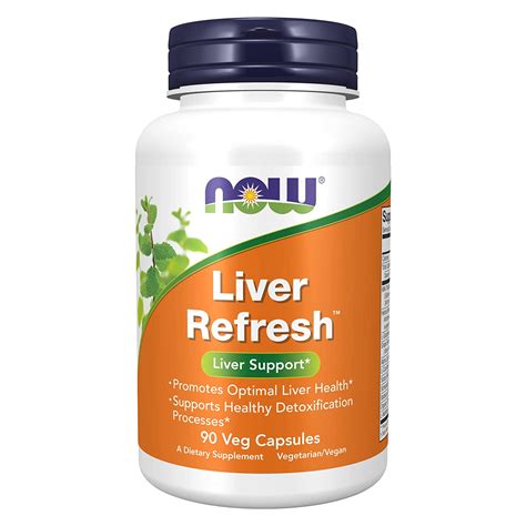 Now Liver Refresh 90 Caps Liver Support Clinically Developed Free