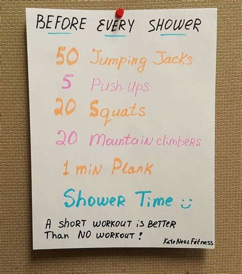 Before Shower Routine Before Shower Workout Shower Workout Excersise Routine