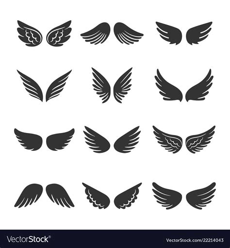 Silhouette Angel Wings Svg 366 Dxf Include 3d Svg Files For Cricut