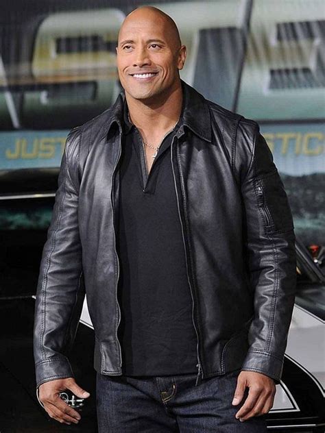 Dwayne Johnson Fast And Furious Moive Leather Jacket Mens Leather