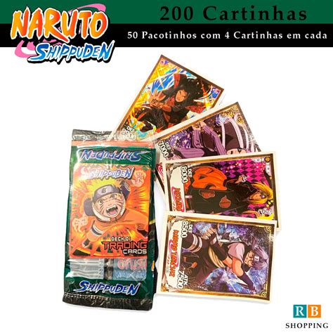 Cards Naruto Kit 200 Cartinhas 50 Pacotinhos De Cards Fechados