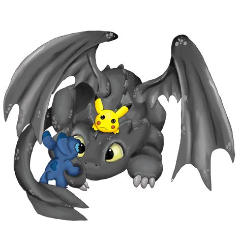 Toothless Pikachu And Stitch By Mdbruin On Deviantart Stitch And