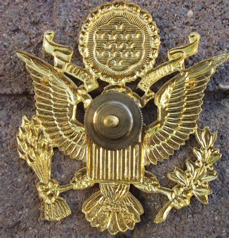 Insignia Metal Us Us Wwii Army Officers Hat Eagle Ns Meyer New York