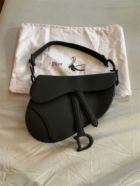 Christian Dior Ultra Matte Calfskin Saddle Bag Black Iucn Water