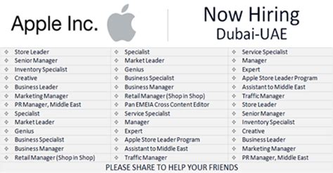 Latest Jobs at Apple Dubai | UAE - Techionix