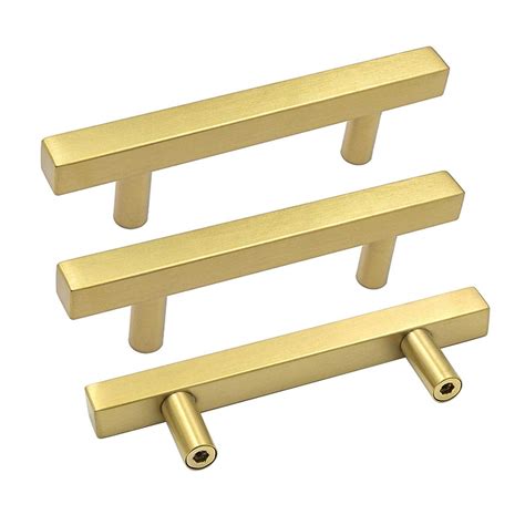 Buy Goldenwarm 5pack Brushed Brass Drawer Pulls Gold Cabinet Pulls 3in