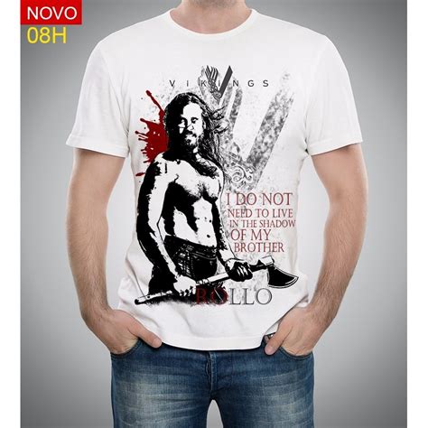 Camiseta Vikings Ragnar Lothbrok Rollo Floki Lagertha Shopee Brasil