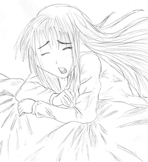 Crying Anime Girl By Sketchva On Deviantart