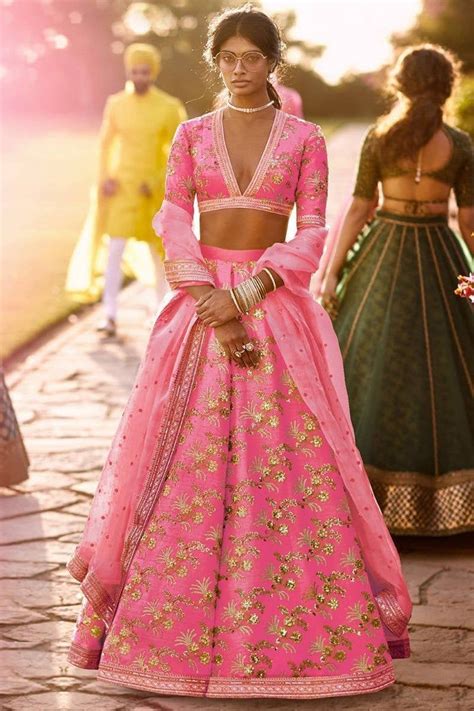 This post contains affiliate links. Sabyasachi Designer Fuscia Pink Thai Bridal Silk with Dori ...
