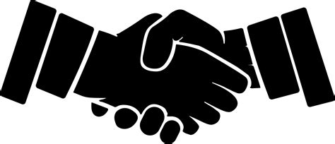 Hands Shaking Silhouette Handshake Clip Art Png Download Full Size Clipart