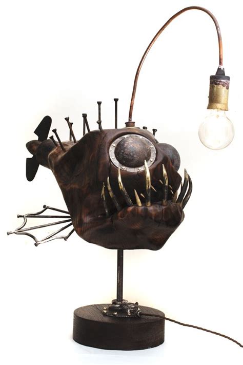 Infodriveindia provides latest metal halide fishing lamp export import data and directory of metal aerial metal halide fishing lamp 1.5kw white color (using for fishing boat. Prop Tail the Anglerfish | NIk Burns Sculptor | Fish lamp ...