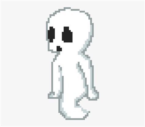 Cute Ghost Pixel Art 350x670 Png Download Pngkit