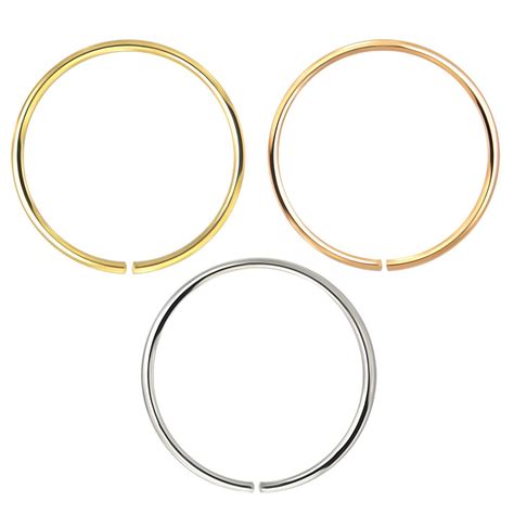 14ct Gold Nose Hoop 3 Pieces Box Seamless Nose Hoop Yellow Etsy UK