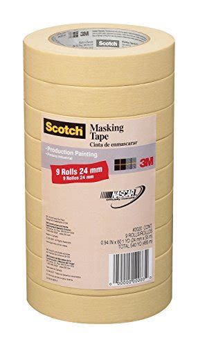 scotch home and office masking tape 1 inch x 55 yards 6 rolls 3437 6 mp2pack ocamni