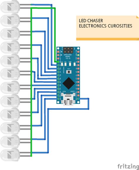 Led Chaser Circuit Using Arduino Nano With Codes Arduino Code For Led